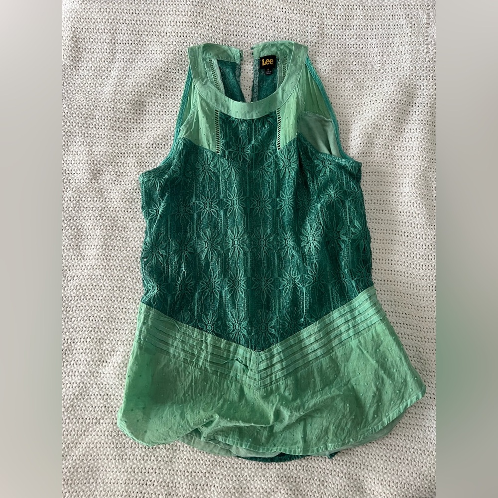 Lee Green Lace Halter Top